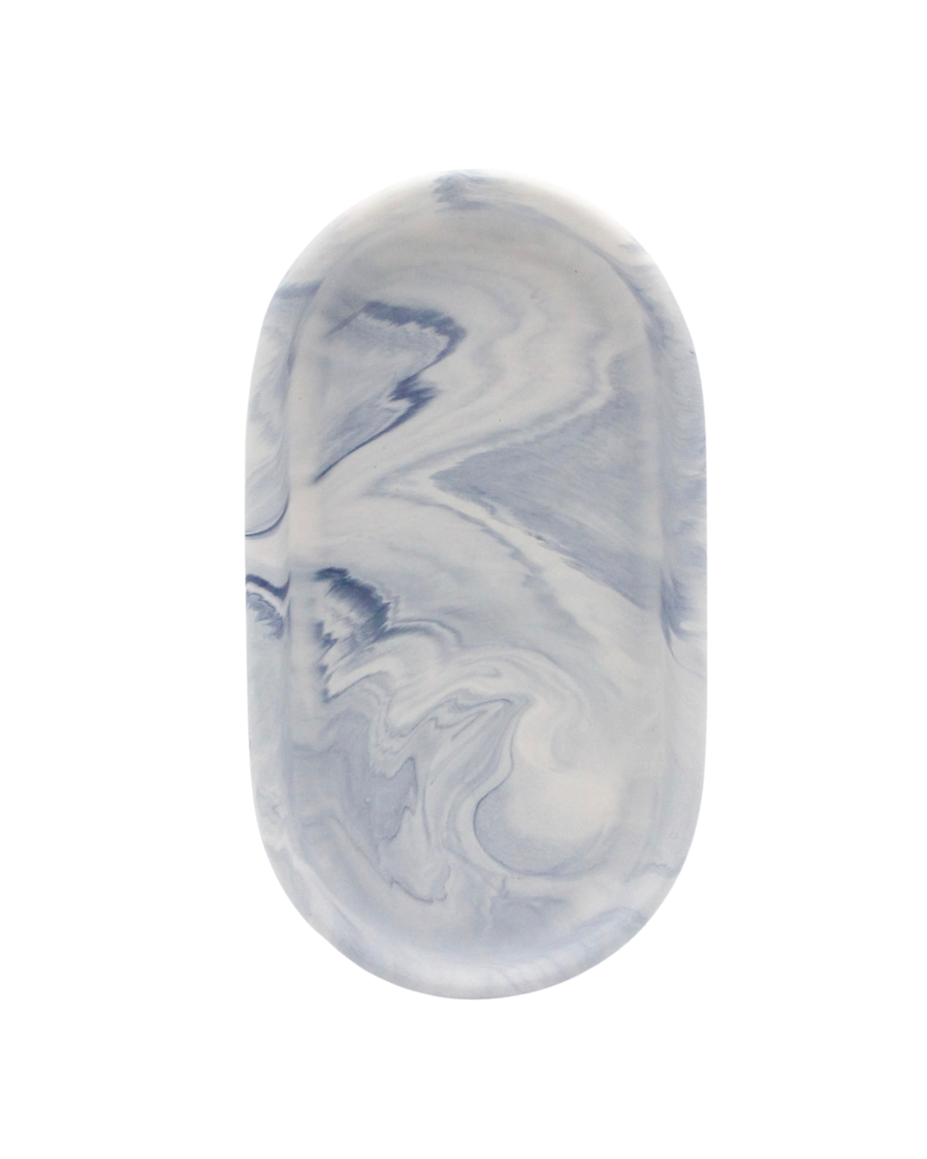 Dekorationsbakke - Blå/Grå marmor