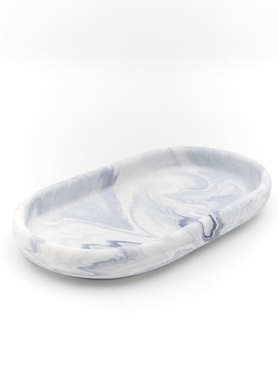 Dekorationsbakke - Blå/Grå marmor
