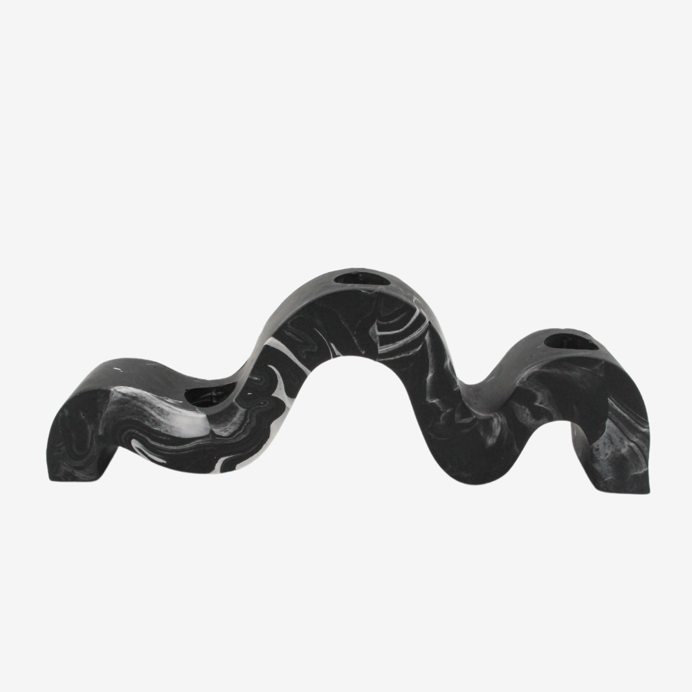 Vågljusstake - Höstterrazzo