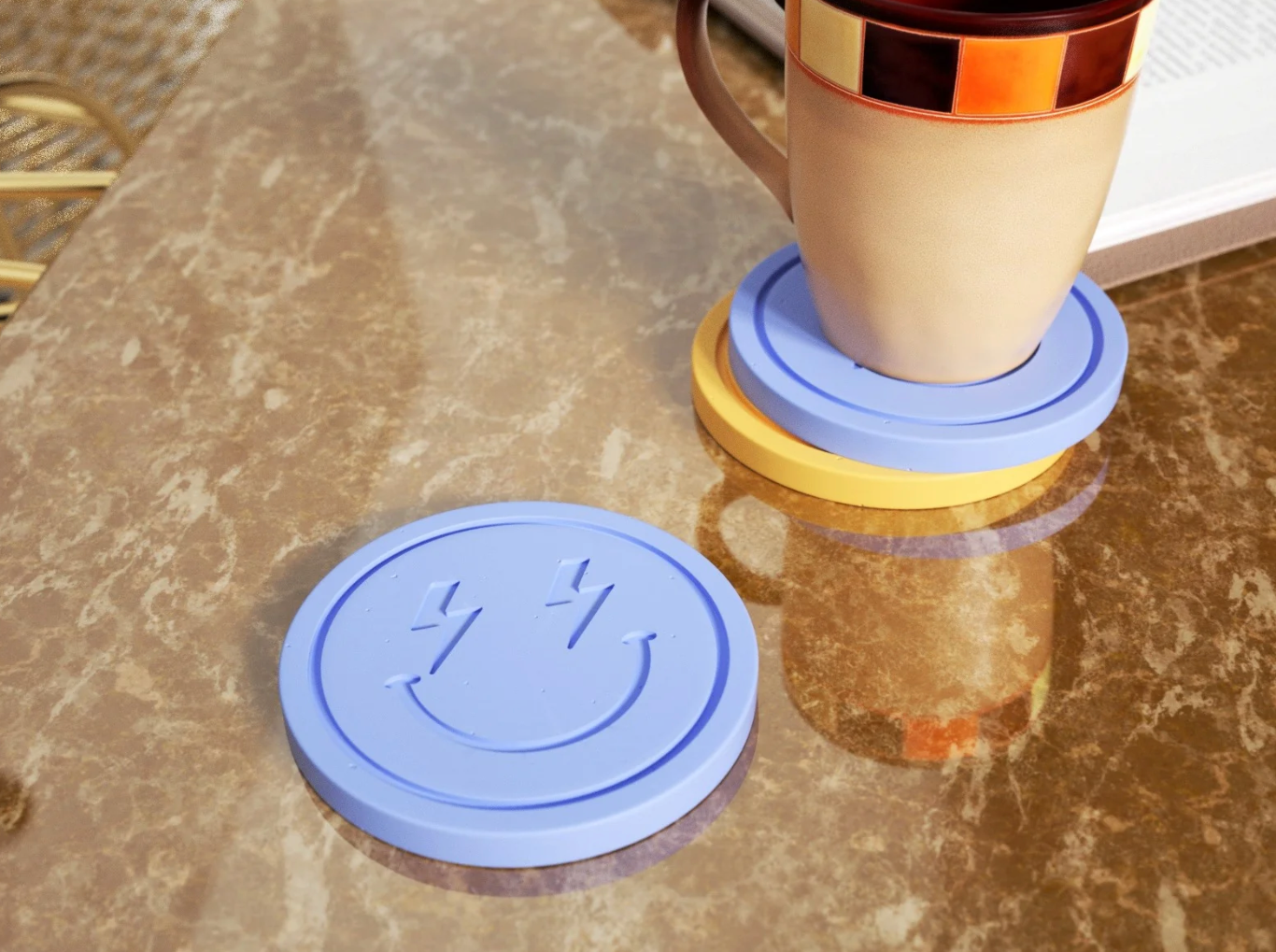 LYXIGT Skapa hemma-kit - Smiley-underlägg