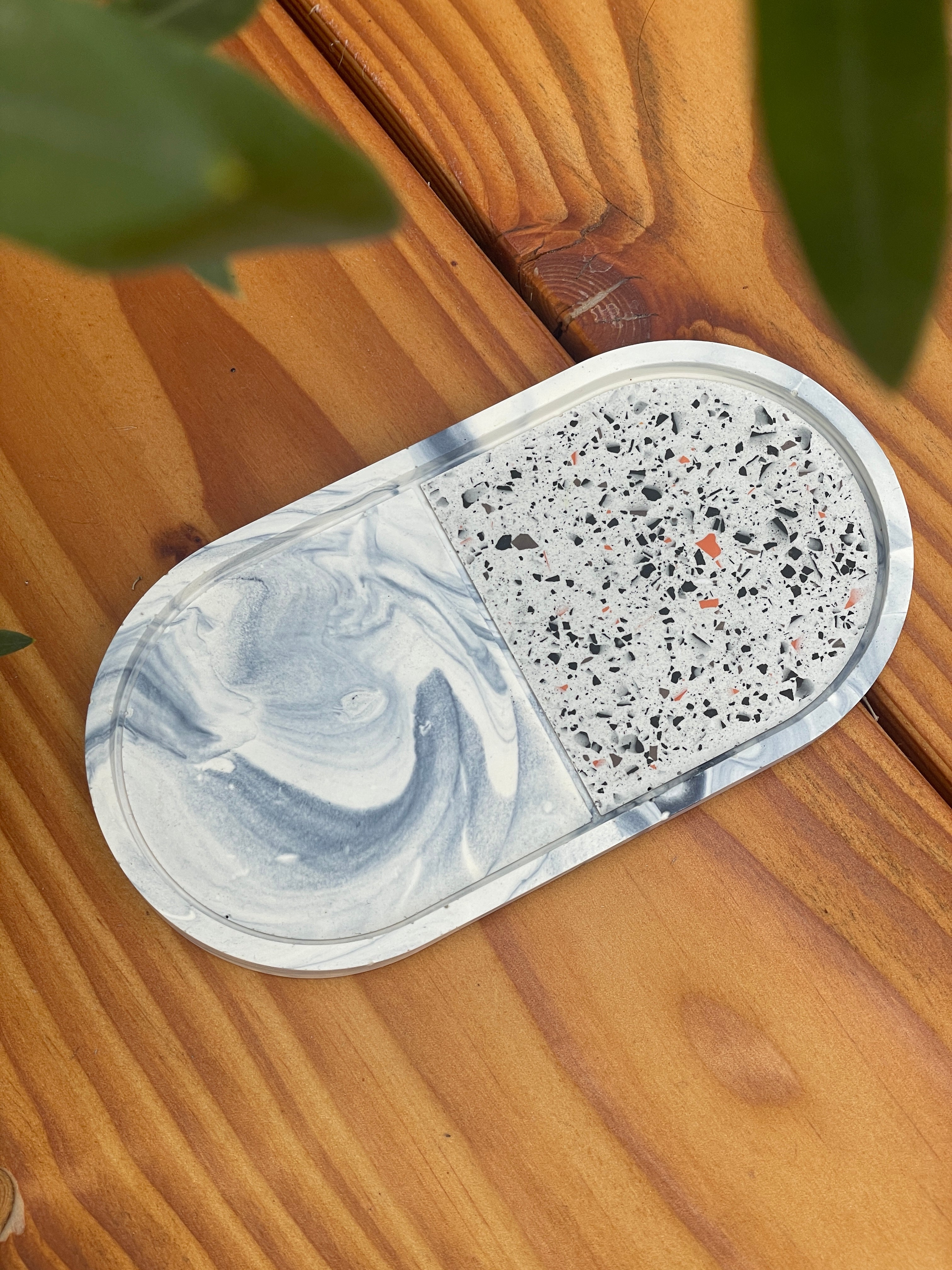 Oval bakke - Rustik Terrazzo og marmor