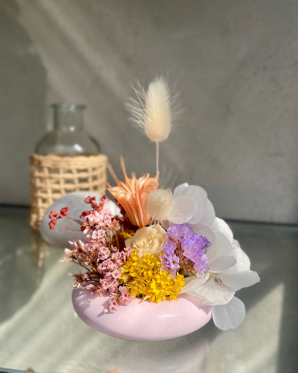 Vas inklusive blommor