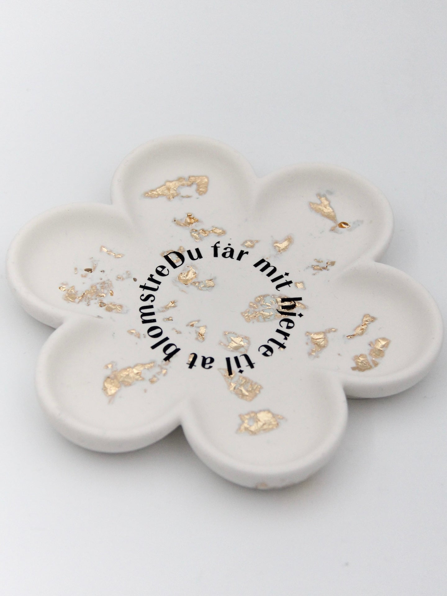 Blomst - Guld med tekst