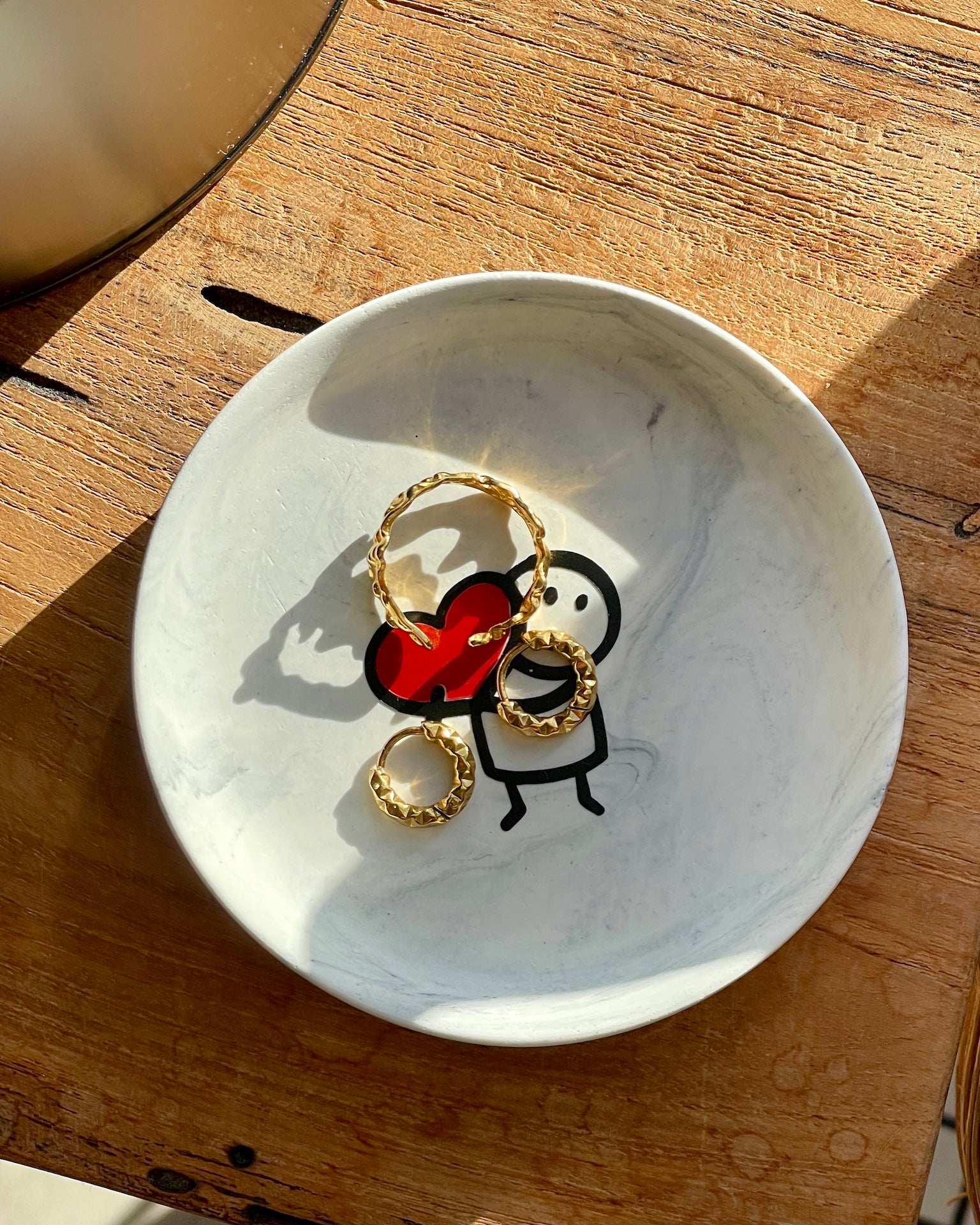 Classic decorative tray in gray marble