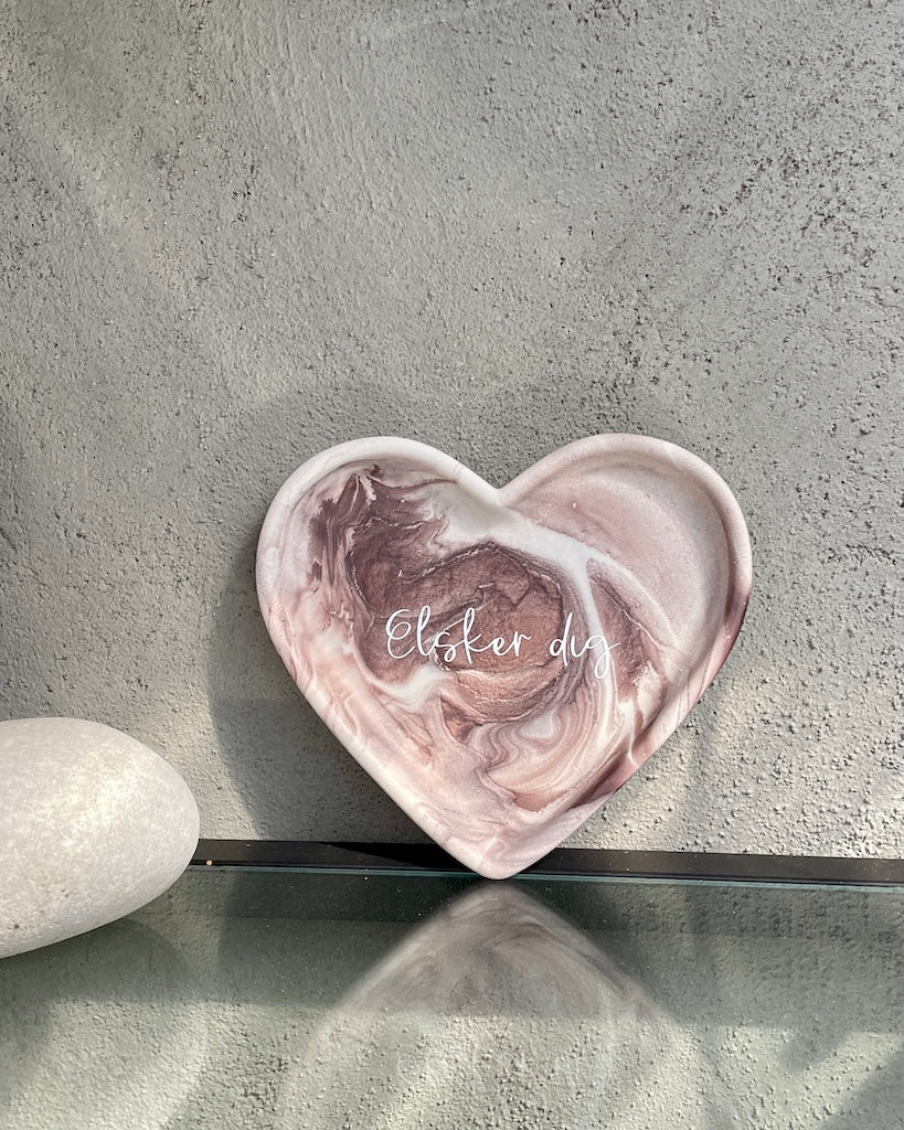 Classic decorative tray in gray marble