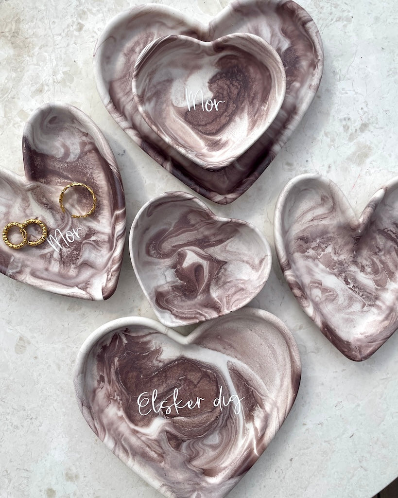 Classic decorative tray in gray marble