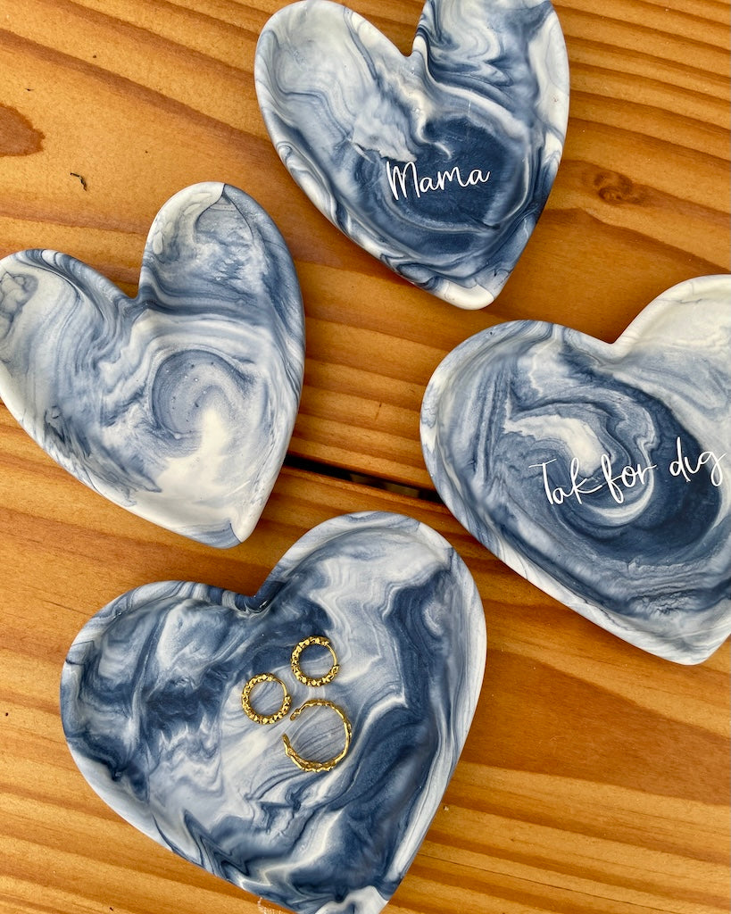 Classic decorative tray in gray marble