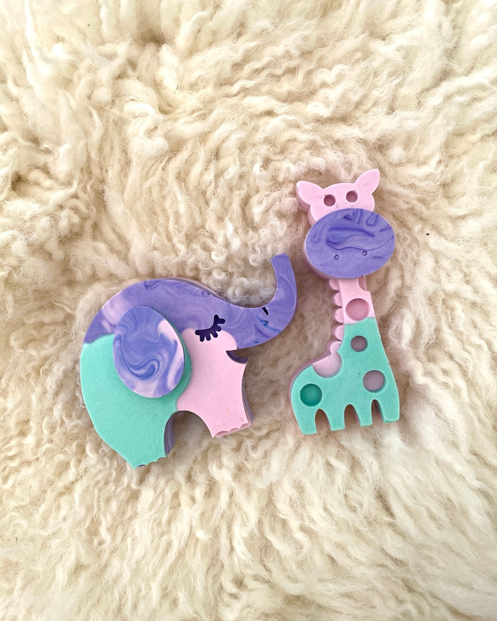 Små venner - Giraf og elefant