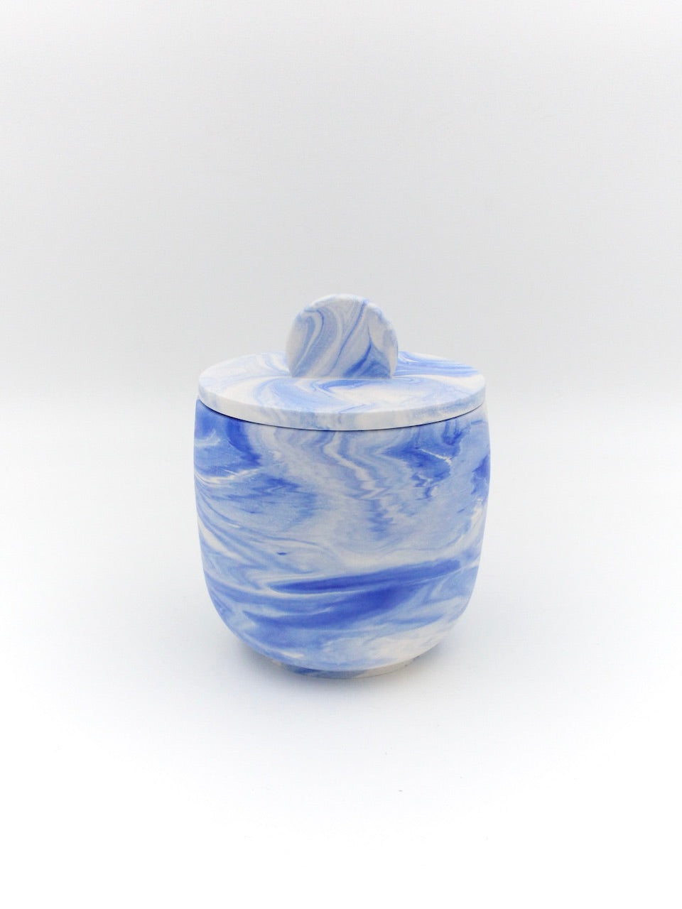 Burk med lock - Swirl pastell