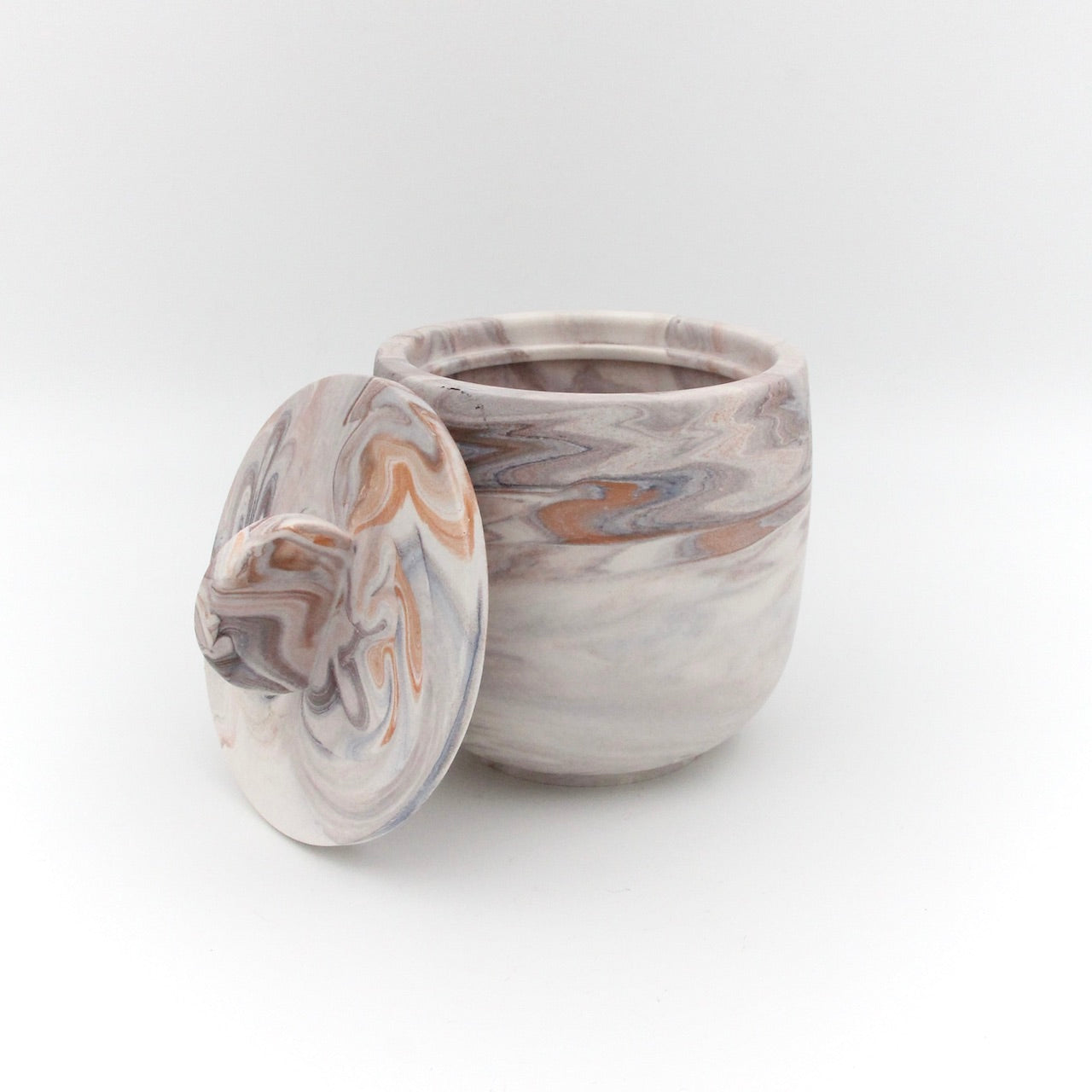 Jar with lid - Swirl pastel