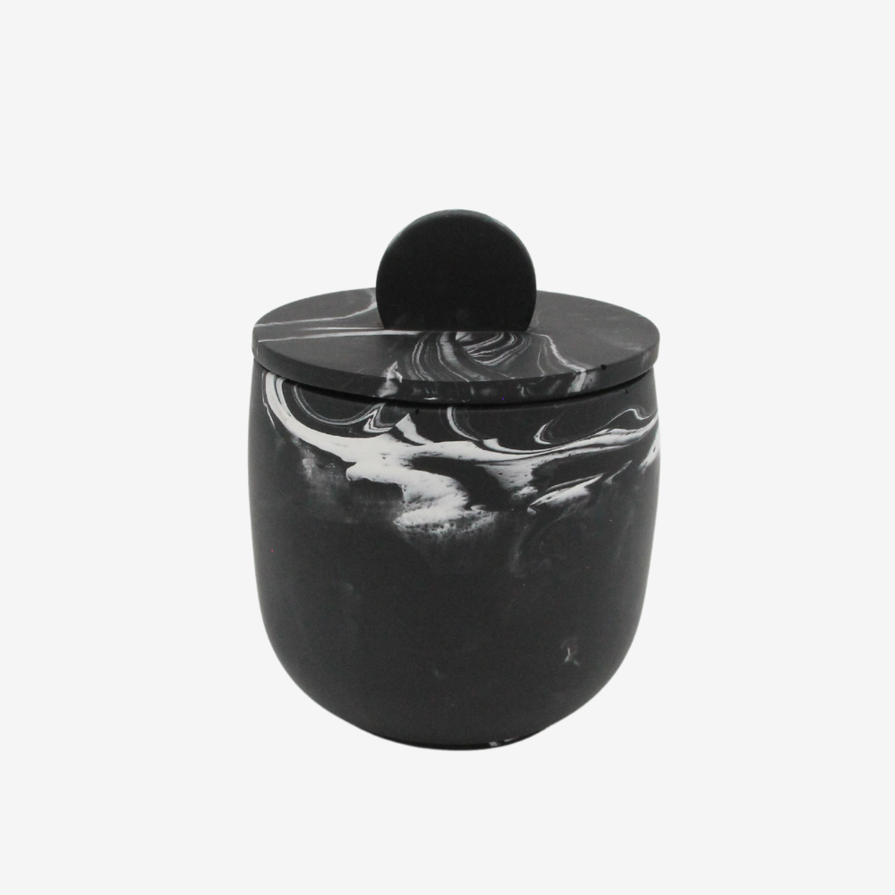 Burk med lock - Swirl pastell