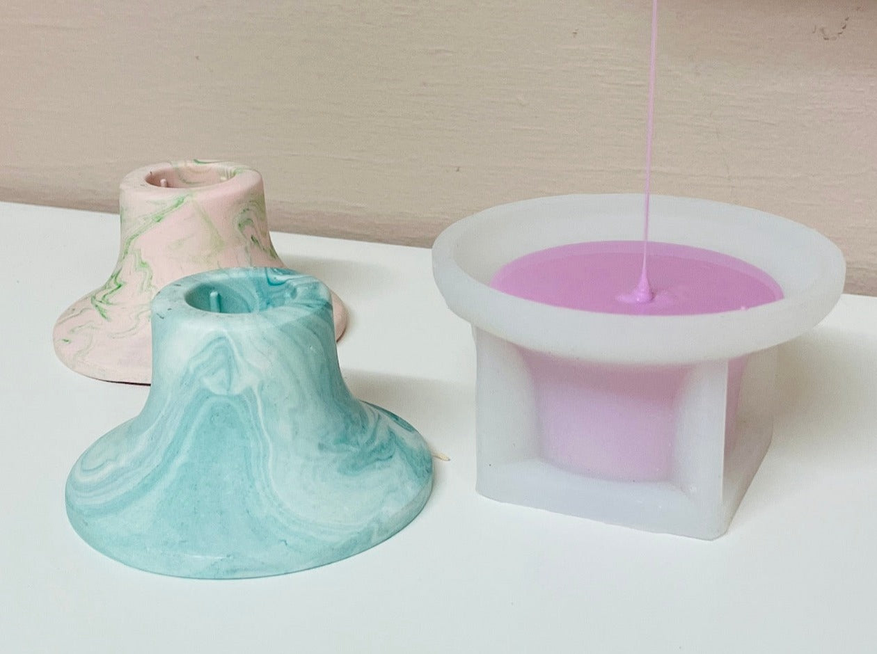 Silikoneform - Lav Lysestage