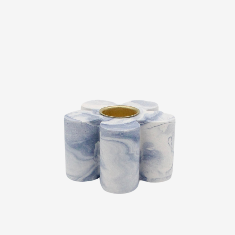 Molly stand - Black with white marble
