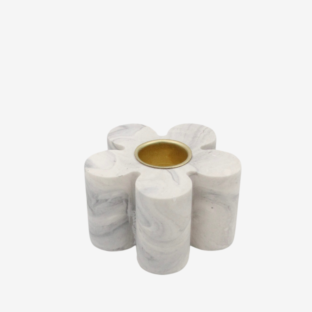 Molly stand - Black with white marble
