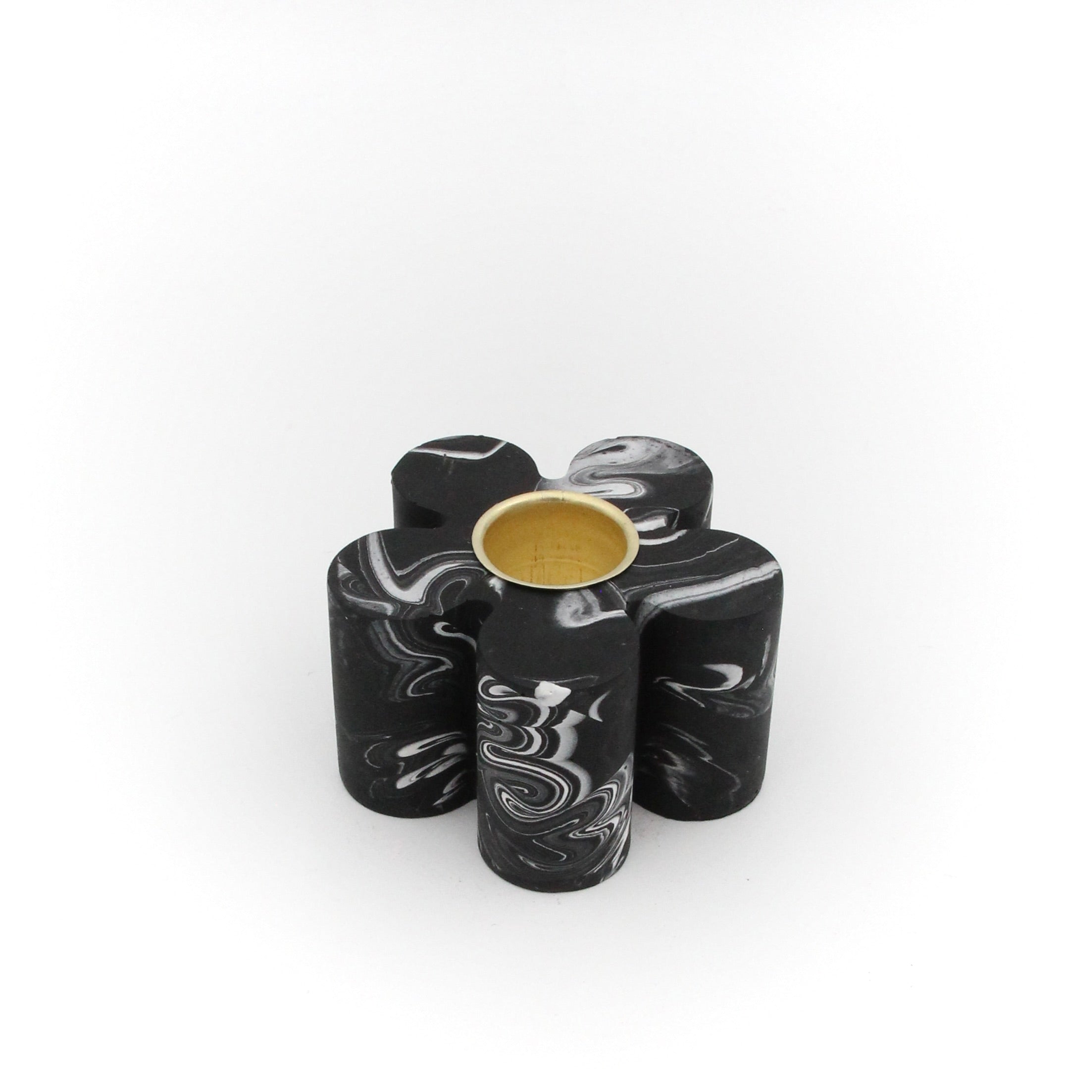 Molly stand - Black with white marble