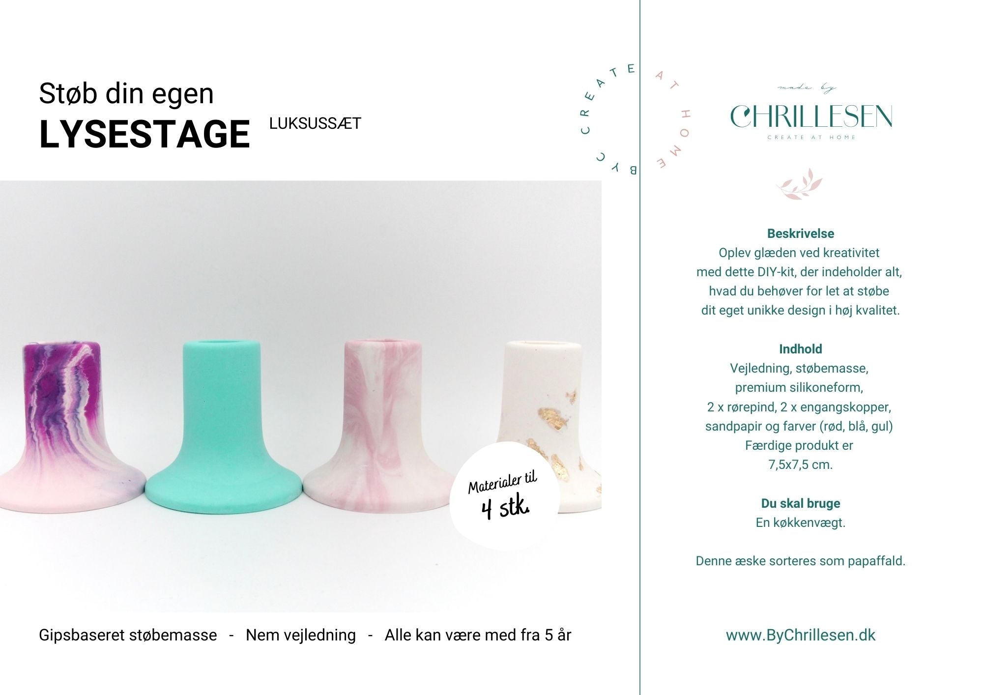 LUKSUS Create at Home Kit - Lysestage høj