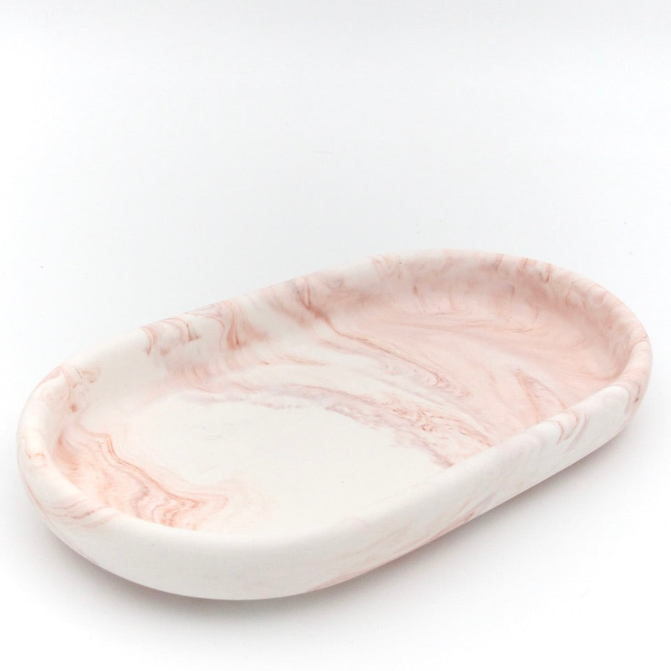 Decoration tray - With terracotta "marble"