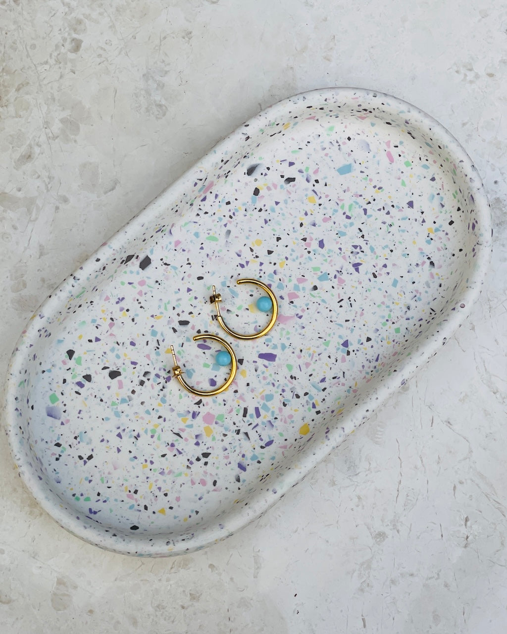 Sia dekorationsbakke - Pastel terrazzo