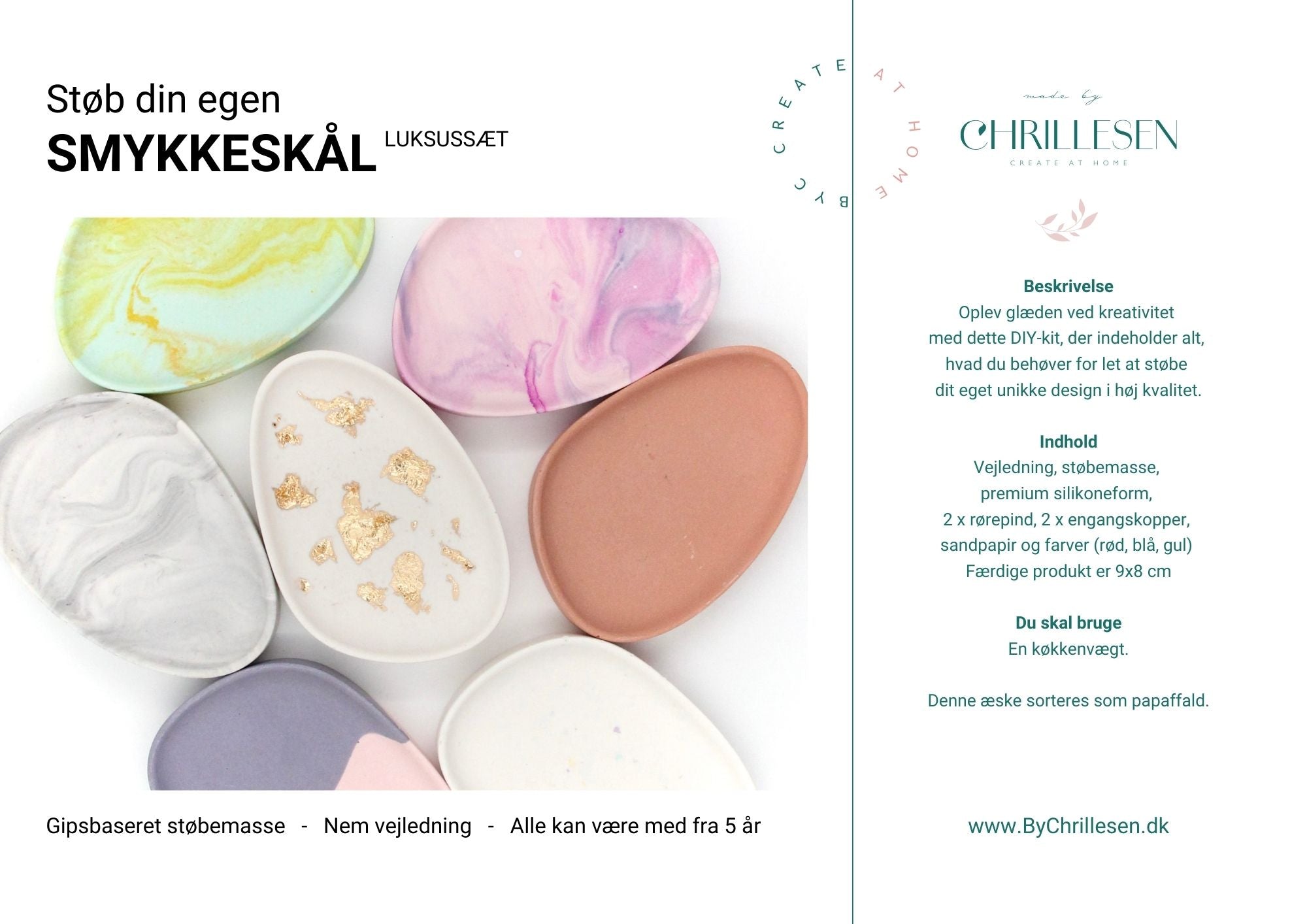 LUKSUS Create at Home Kit - Smykkeskåle (aflang)