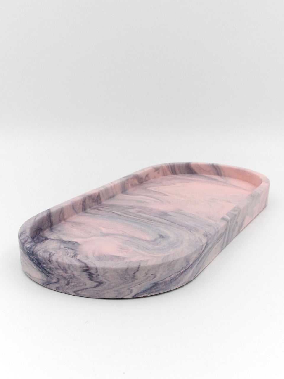 Stor Dekorationsbakke - Swirl pastel