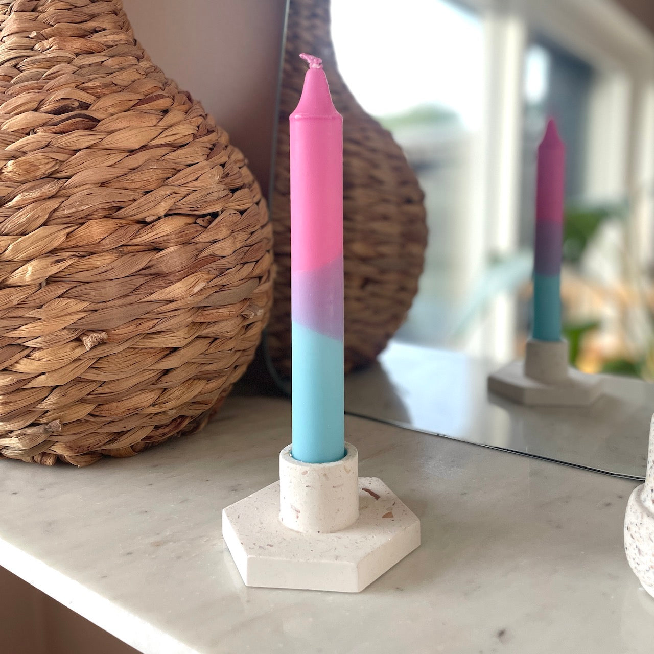 Ljus - Rosa och blå