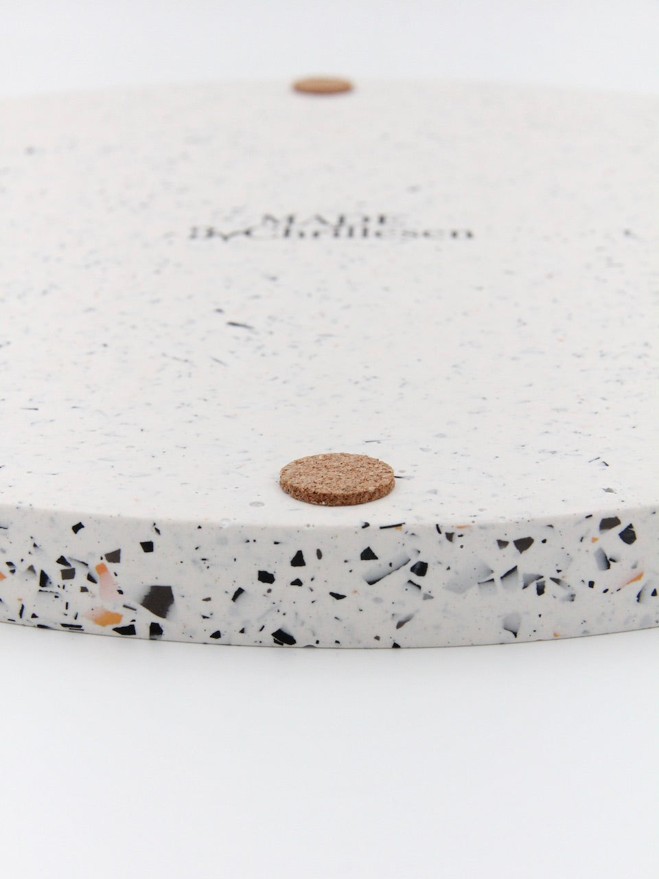 Large round tray - Rustic terrazzo