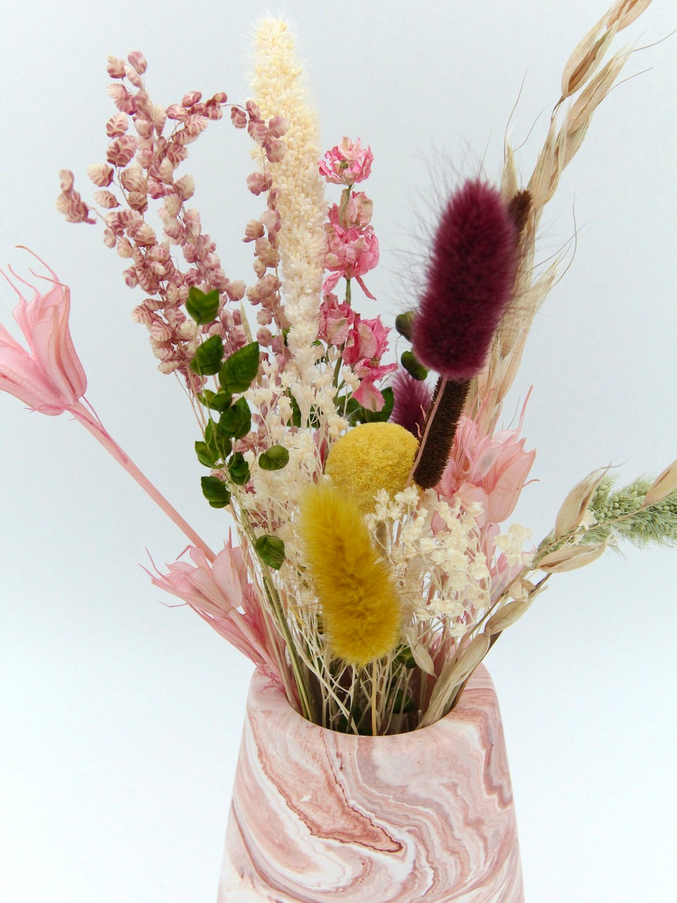 Vase med buket - Terracotta marmor