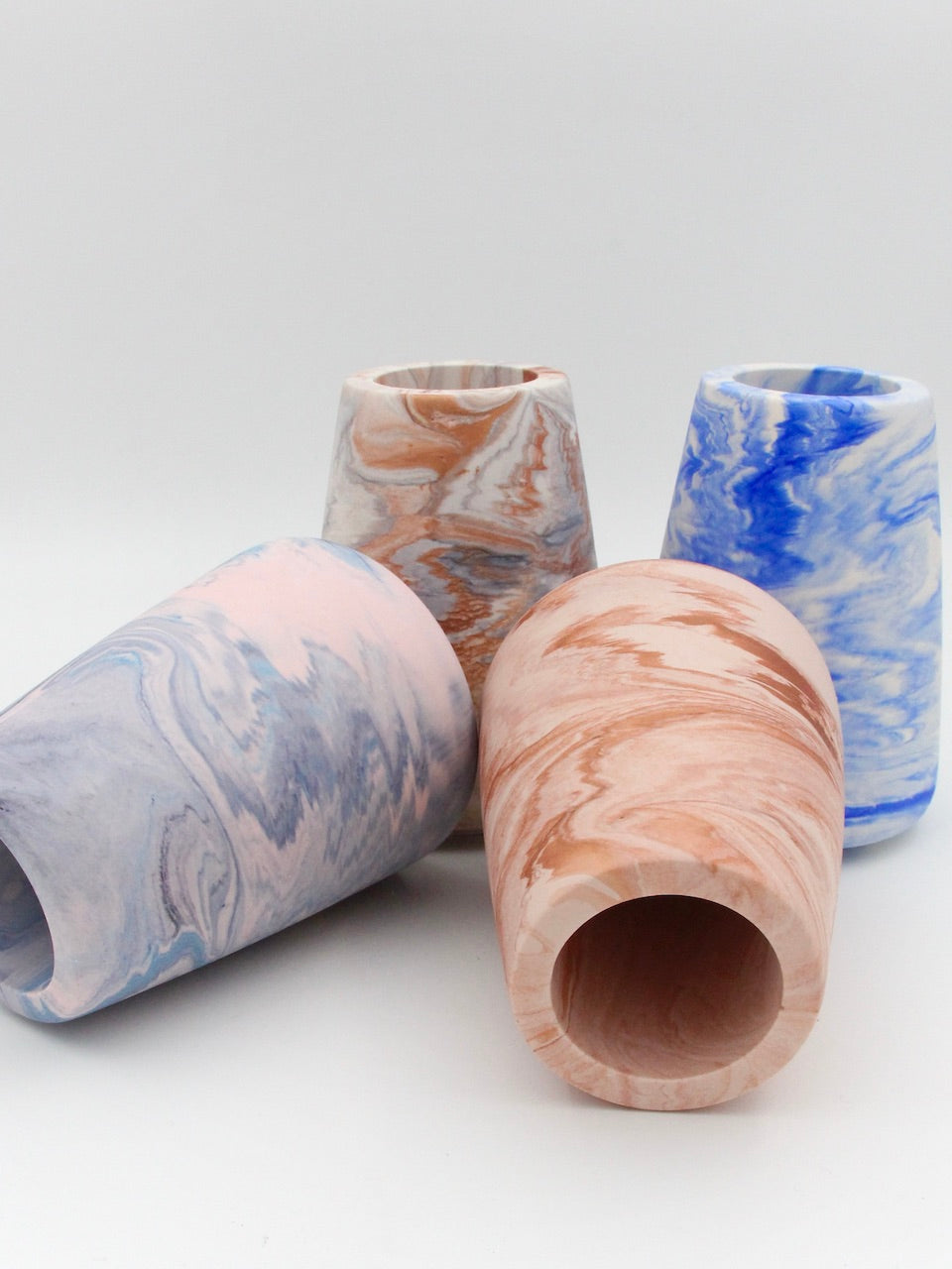 Vase - Blå marmor