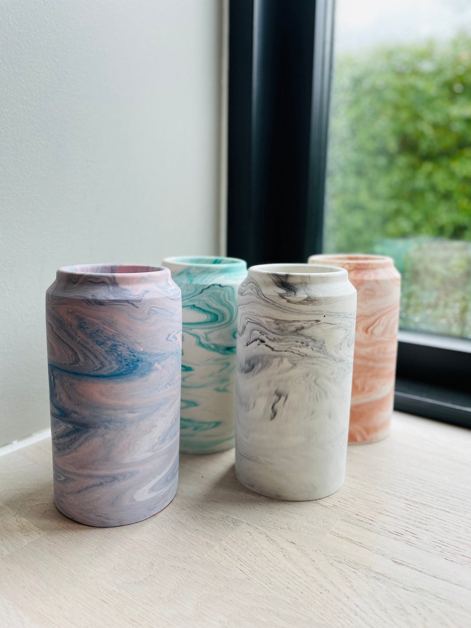 Tall vase - Green marble