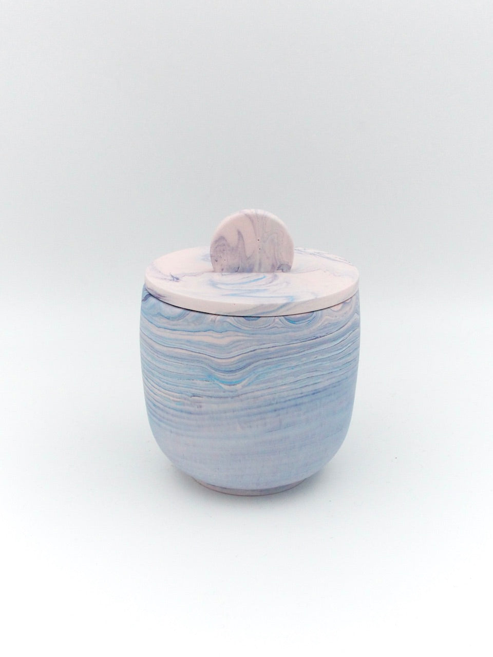 Krukke med låg - Swirl pastel