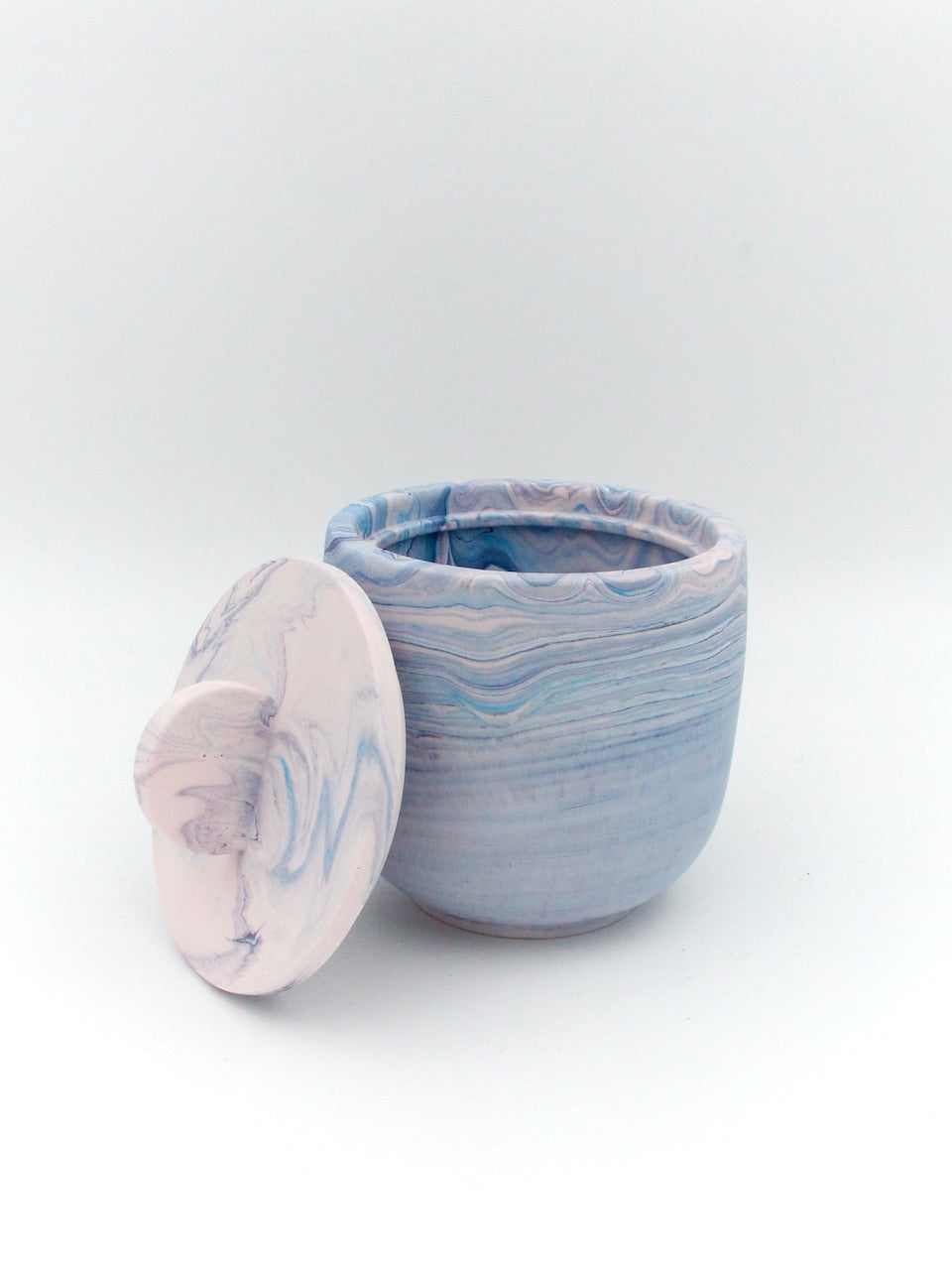 Krukke med låg - Swirl pastel