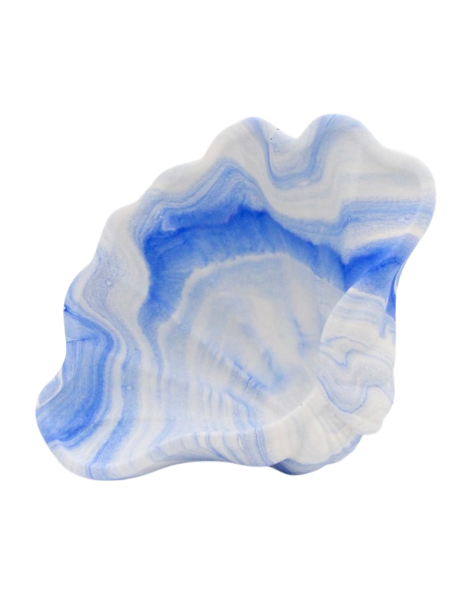 Amy snäckskal - Blå marmor