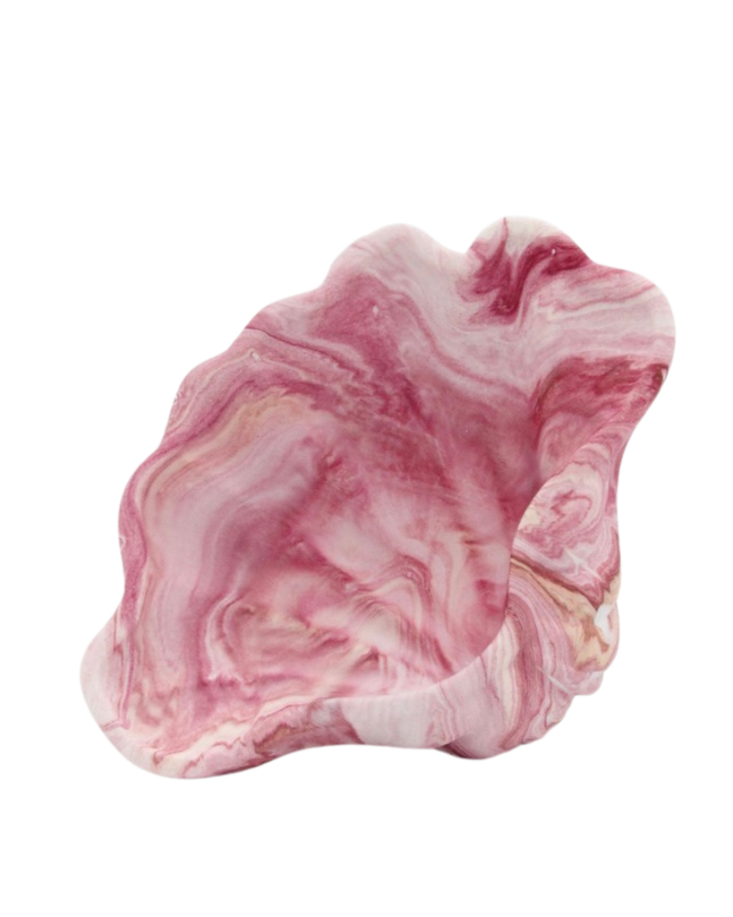 Amy seashell - Bordeaux red marble