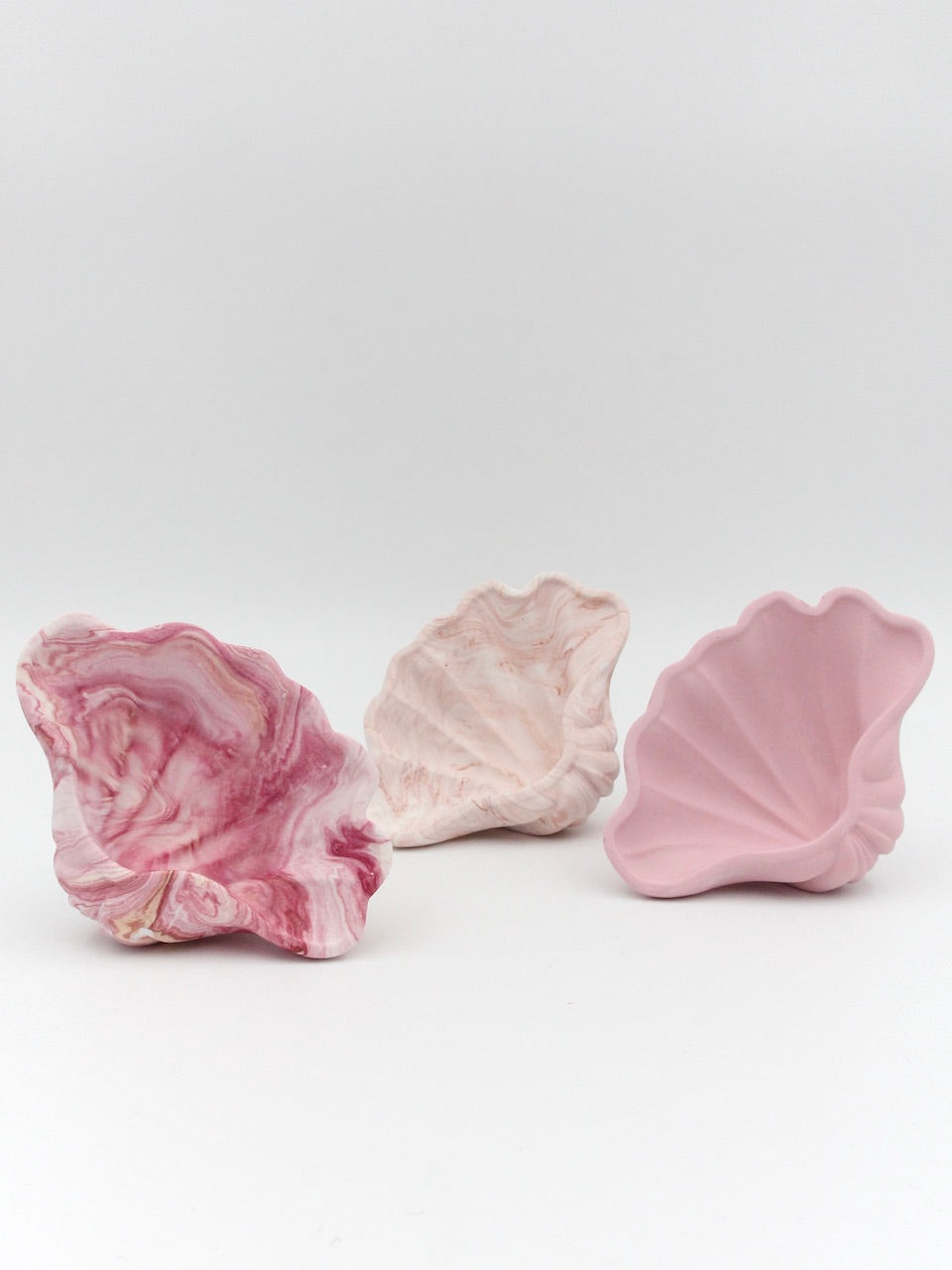 Lille Amy muslingeskal - Rosa marmor
