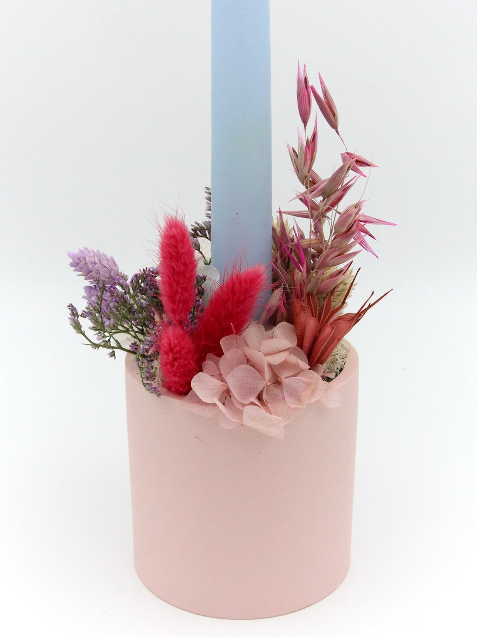 Dekoration med lys - Rosa potte