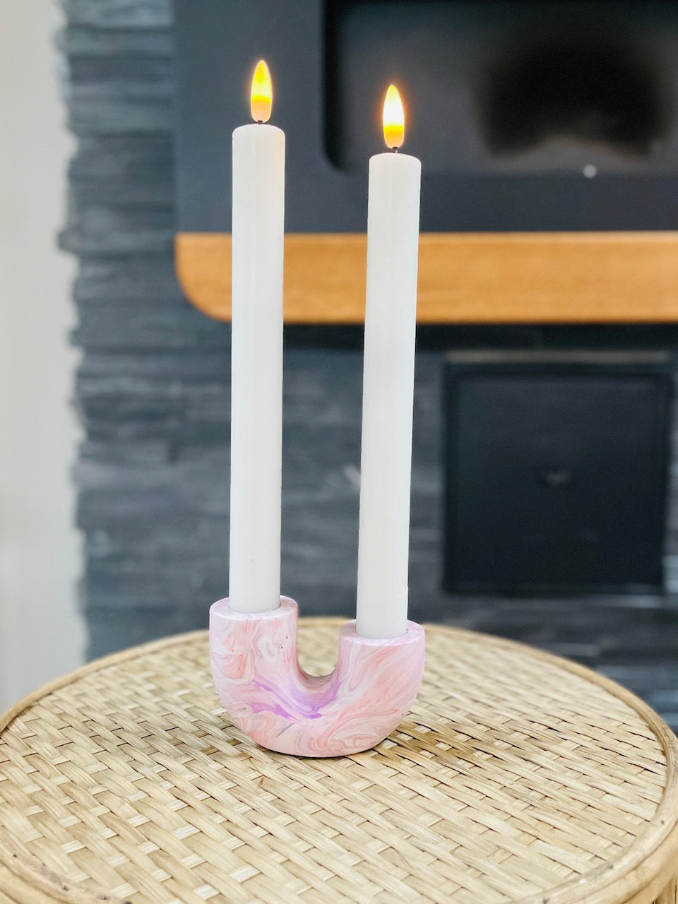 LUXURY Create at Home Kit - Curved candle holder for two candles