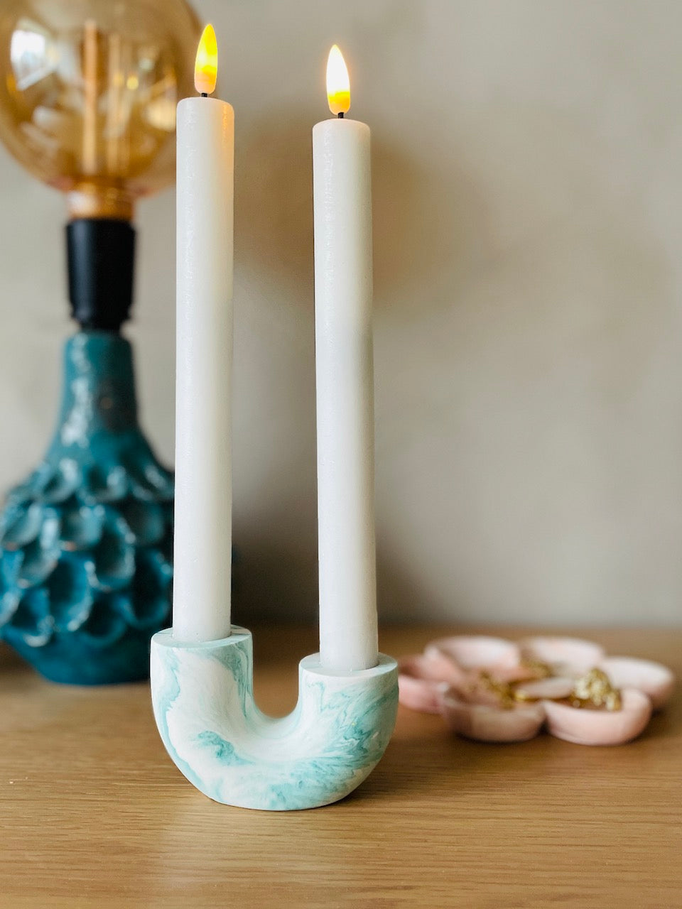 LUXURY Create at Home Kit - Curved candle holder for two candles