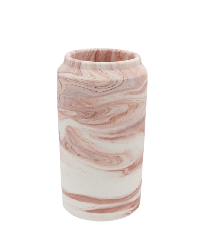 Høj vase - Terracotta marmor