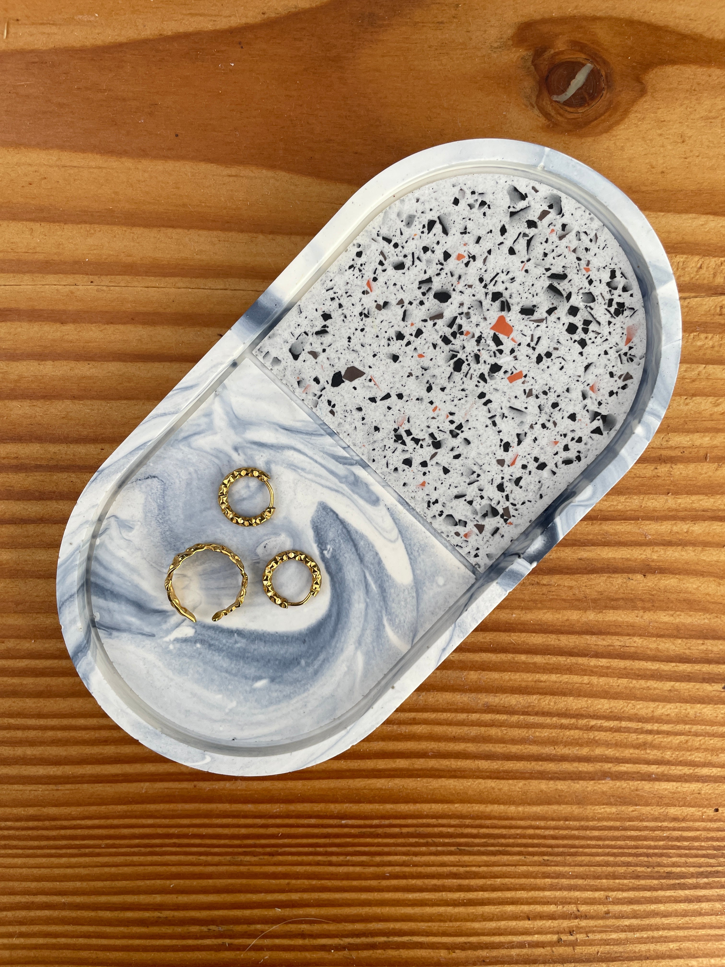 Oval bakke - Rustik Terrazzo og marmor