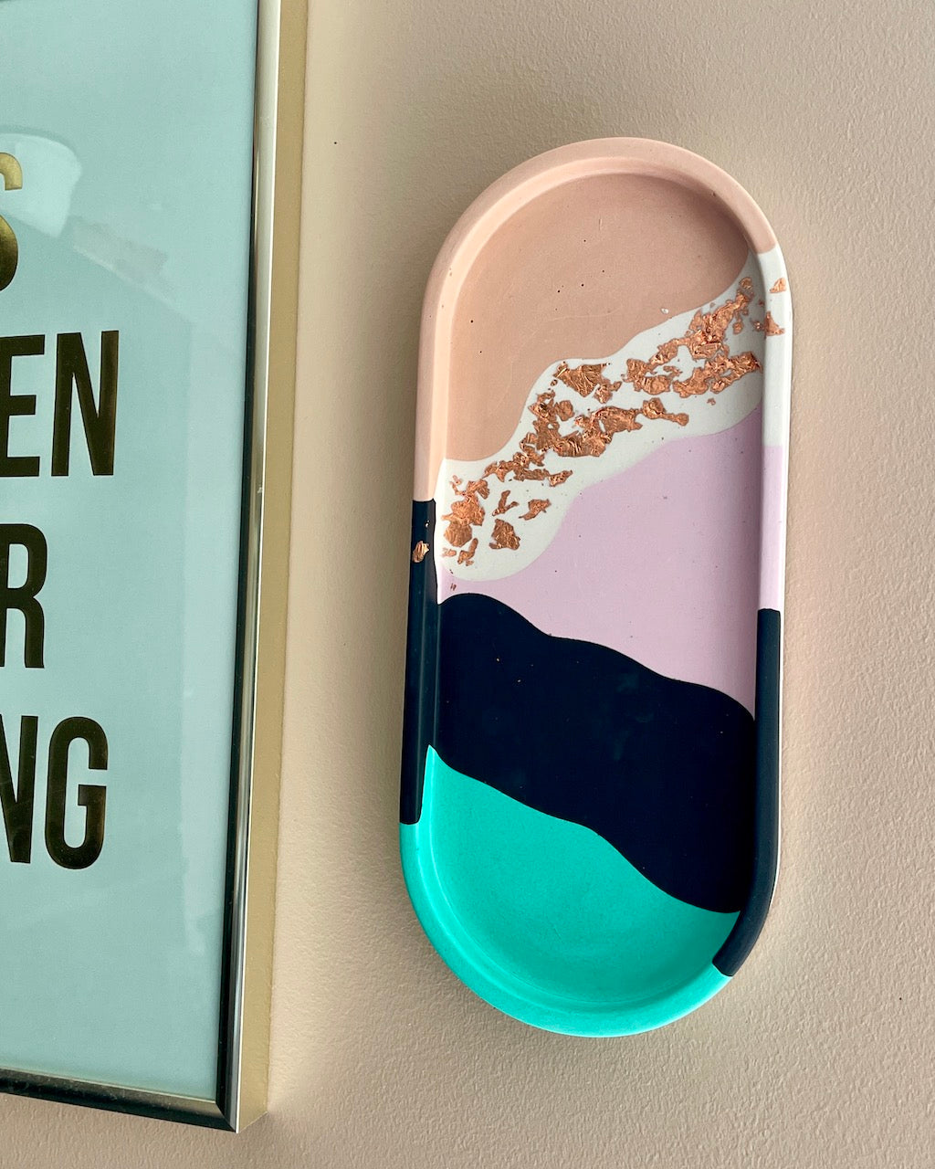 Stor oval bakke - Rosegold