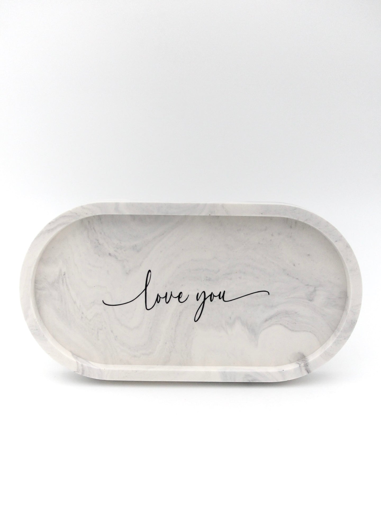 Classic decorative tray in gray marble