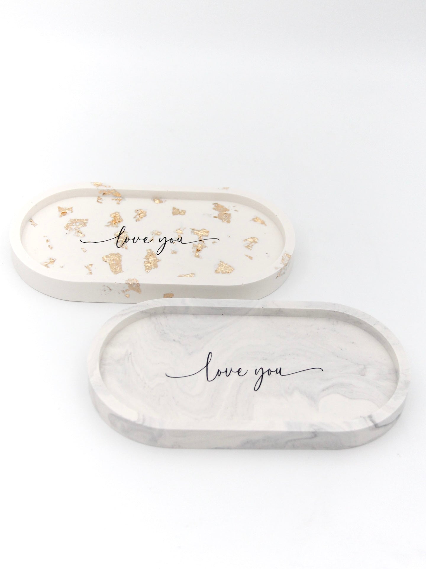 Classic decorative tray in gray marble