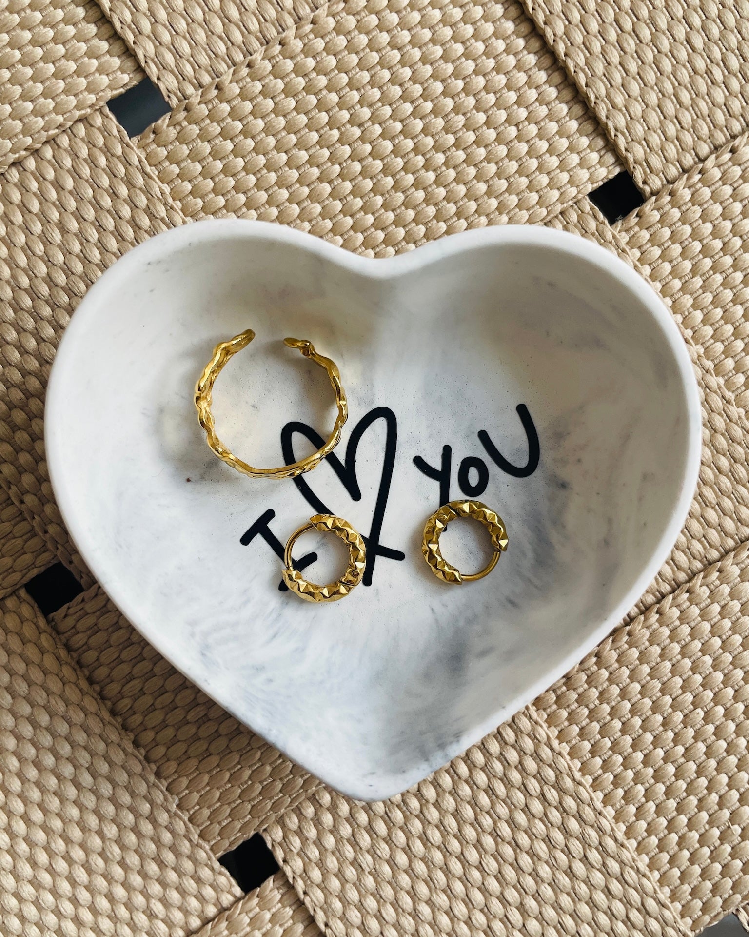 Mini hjerte - Med sort tekst