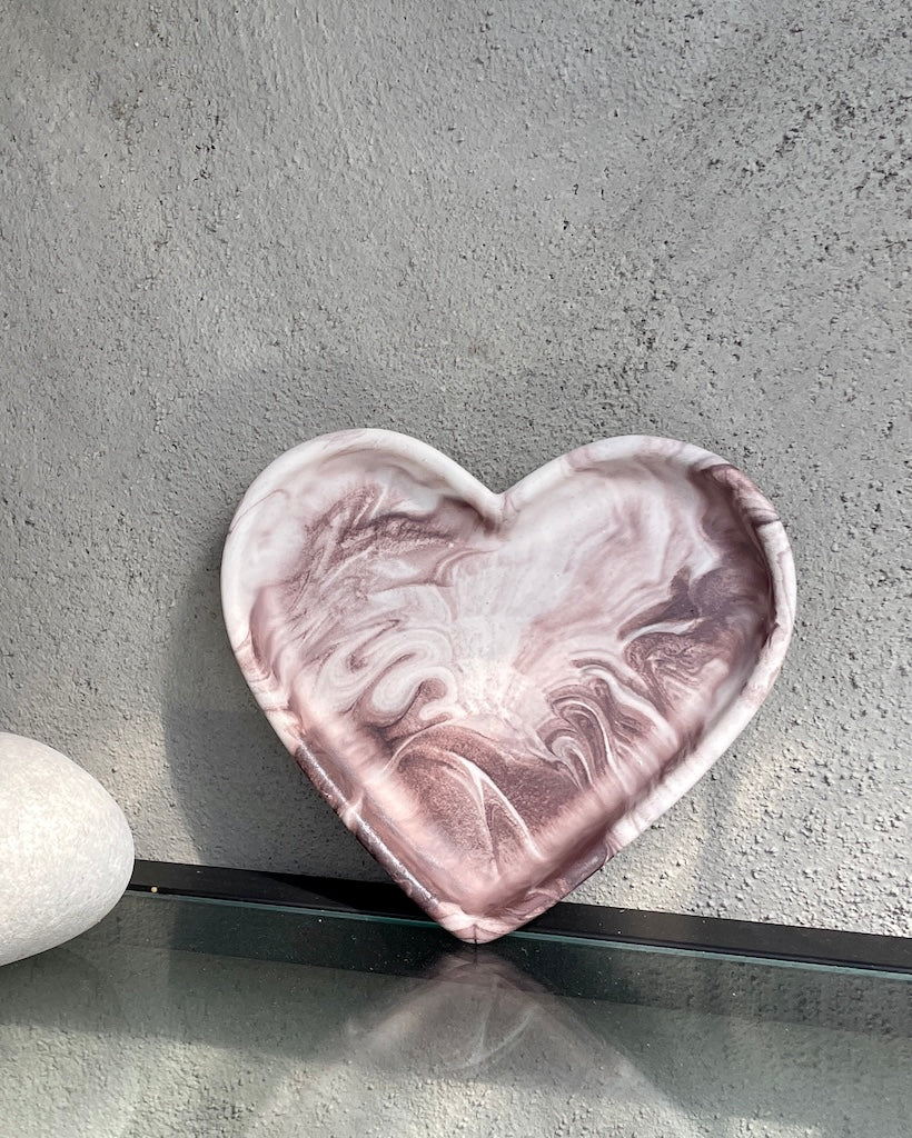 Classic decorative tray in gray marble