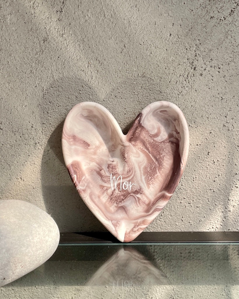 Classic decorative tray in gray marble