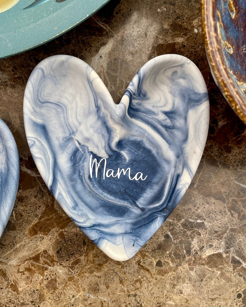 Classic decorative tray in gray marble