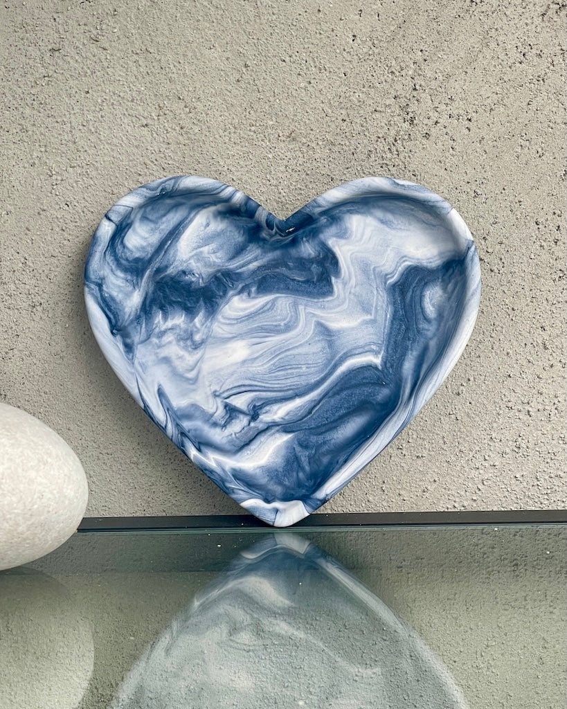 Classic decorative tray in gray marble