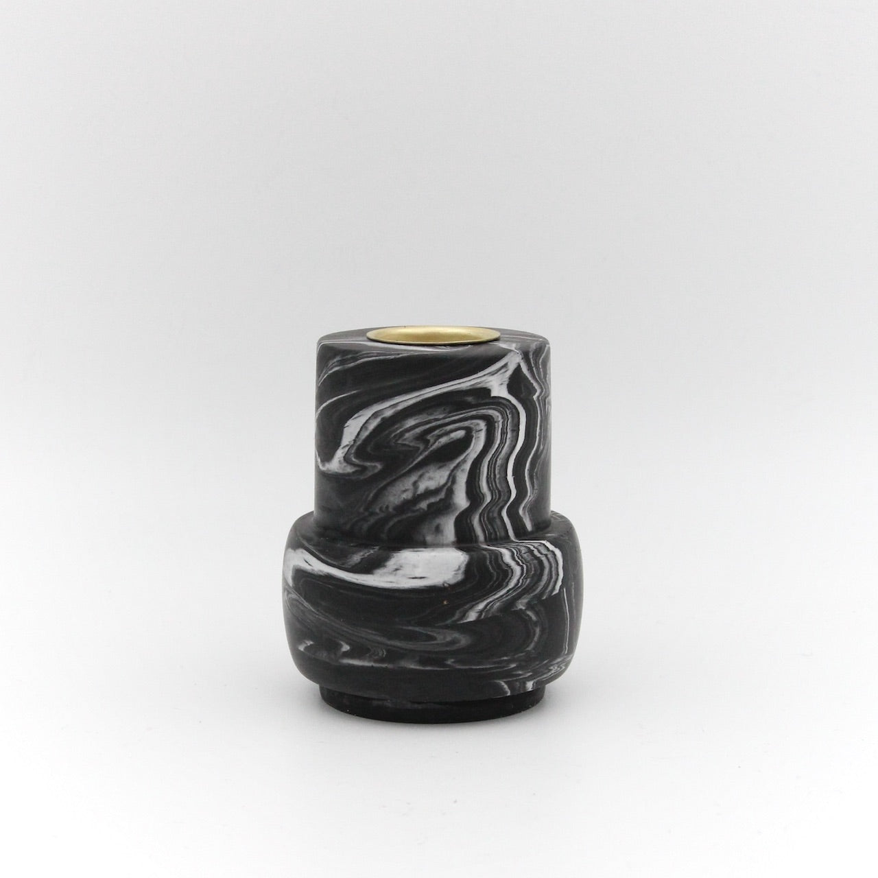 Molly stand - Black with white marble