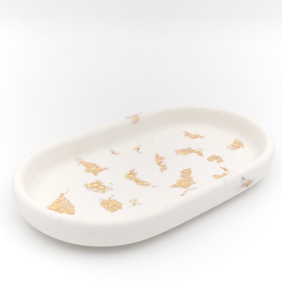 Decoration tray - Pink with gold