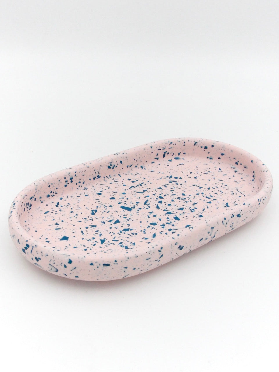 Decoration tray - Pink with blue terrazzo